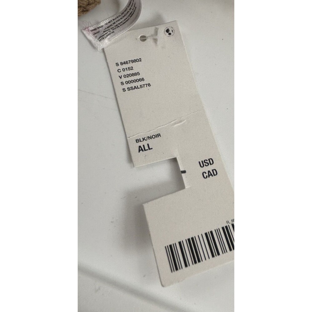 Vtg Style Crochet Granny Square Beanie Hat Boho Slouchy Skull Cap Black Tan Knit - Picture 5 of 7